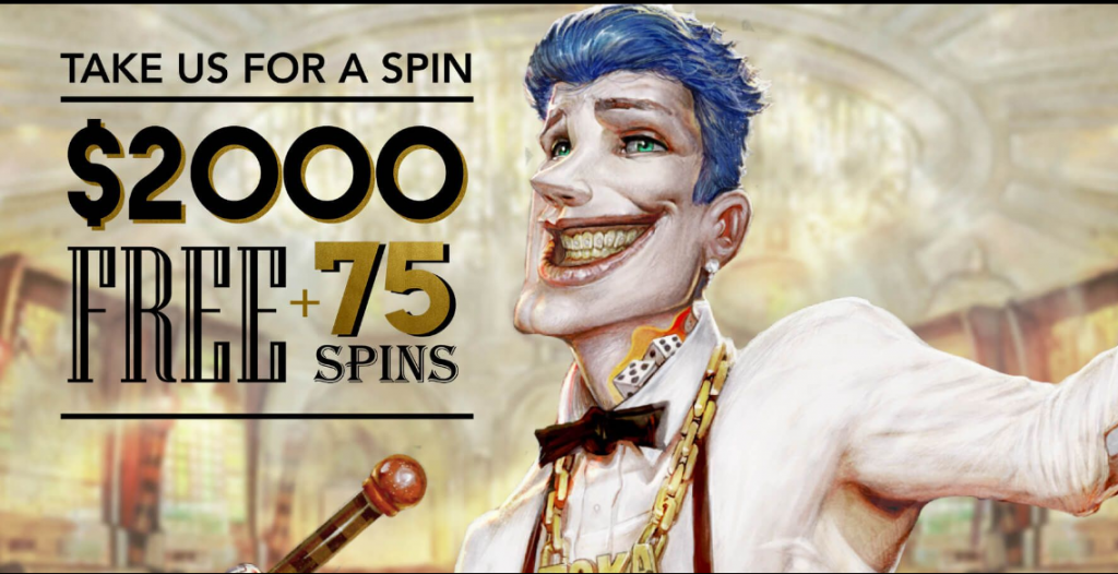 2000 dollars and 75 free spins for deposits welcome cash bonus and free spins